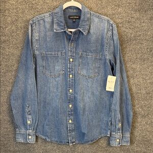 Lucky Brand Light Blue Denim Button-Down Shirt Men’s Small NWT